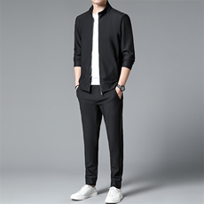 SA3090-2钱塘2020-2中青年男士冬季新款开衫立领休闲卫衣P175，男装休闲套装，钱塘207-2