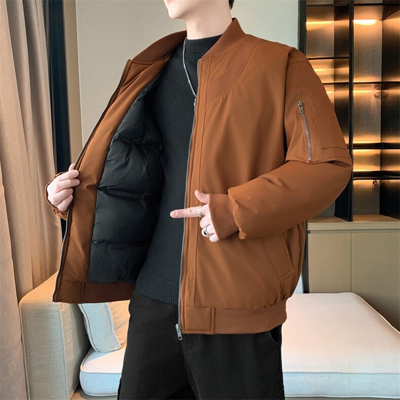 棒球服外套男女棉服美式潮牌复古高级感男装宽松飞行员M0822-P98,男装棉衣,星座308B-2