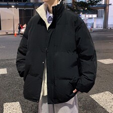！2023秋冬新款男士加绒加厚纯色棉衣百搭棉服外套MY100特P75,男装棉衣,电商B220