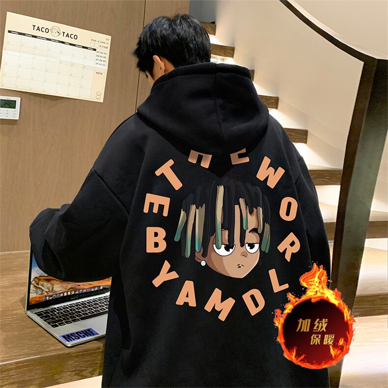 直播品质500克重磅秋冬美式加绒加厚卫衣外套H1363常规P35加绒P40,男装卫衣,电商A486