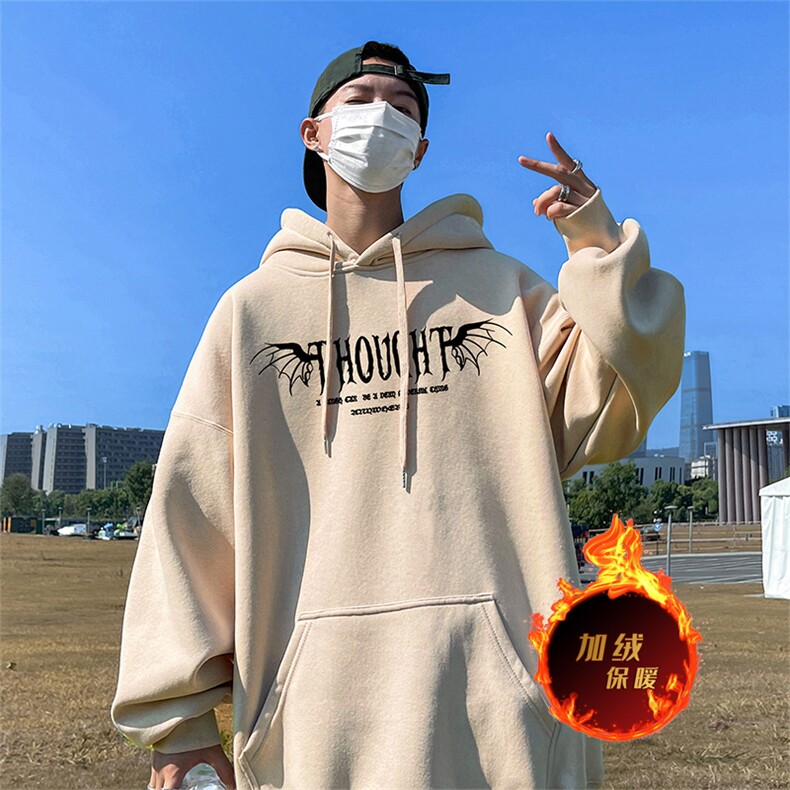 数据500克重磅秋冬美式加绒加厚卫衣外套Y130常规特P35绒P40,男装卫衣,电商A486