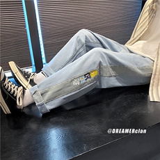 k796-p50-控68M-5XL毛毯平铺现货得物高阶港风ns宽松牛仔裤，男装牛仔裤，星座116