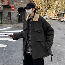 日系工装羊羔绒外套男潮牌宽松潮流百搭痞帅M251-P55，男装夹克，星座1109-3