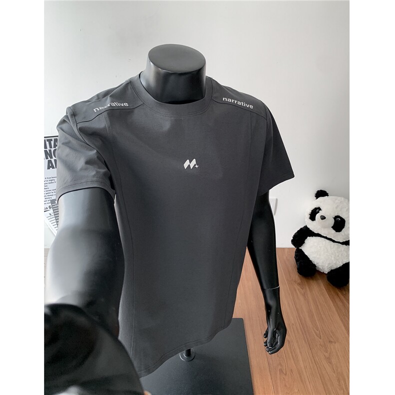 假模图速干冰感防晒短袖印花T恤美式结构半袖上衣男H1103特P22，男装防晒衣，电商A341