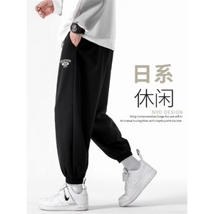 显瘦显高休闲百搭裤美式重磅宽松螺纹束脚裤  WK605-1特批24图片