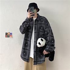 202-7-GC052021春秋季新款男士长袖衬衫男复古民族风，男装衬衫，星座1302