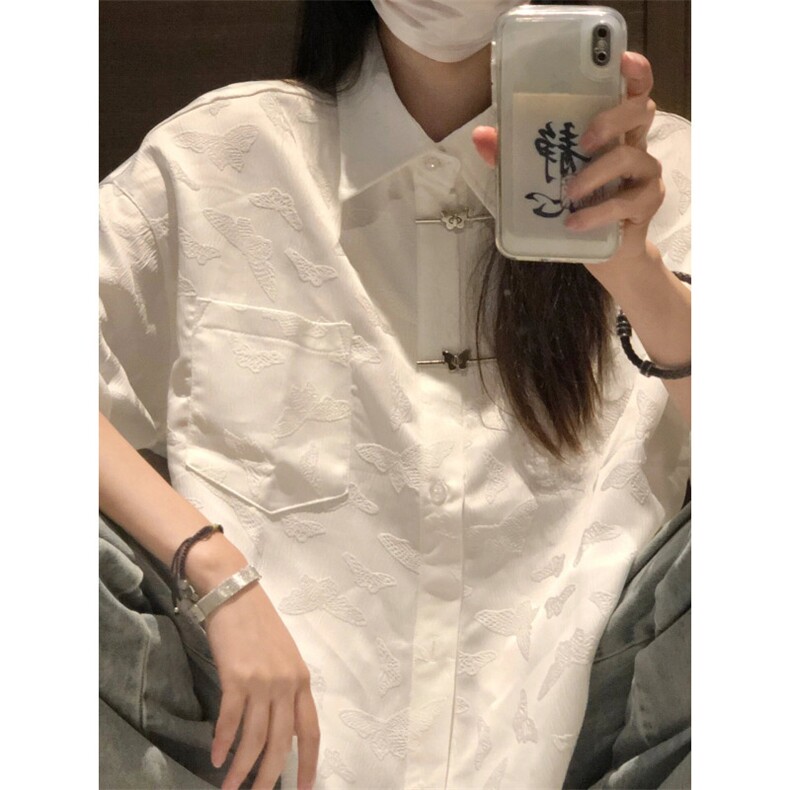 新中式男装风短袖衬衫W1272-P48,男装衬衫,星座1007（原301D）