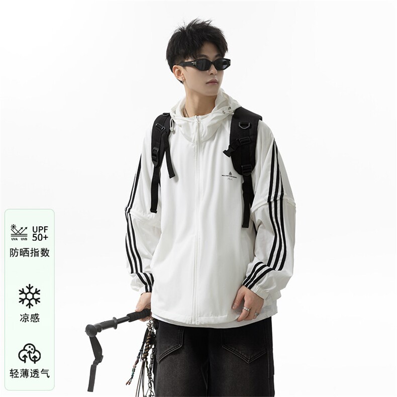 防晒指数UPF50+有可拆卸袖子防晒皮肤衣外套25XJ55237批70,男装防晒衣,电商A042