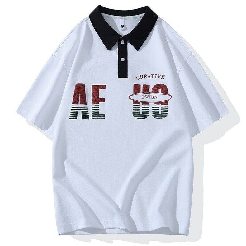 25065-特P40夏季休闲时尚T恤男短袖打底衫学生宽松翻领短袖POLO衫图片