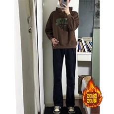 B221美式ins高街加绒加厚牛仔裤LK23040-P60控78加绒P70控98，男装牛仔裤，电商B221