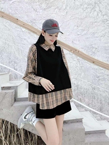 秋季拼接假两件小衫,其它,萌之慧