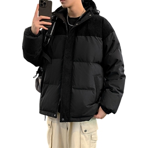 轻薄羽绒服男冬季新款加厚保暖拼接连帽情侣面包服YR9008-P130图片