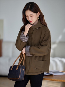 时尚休闲连帽加绒加厚外套女2025秋冬新款宽松显瘦工装派克服棉服图片