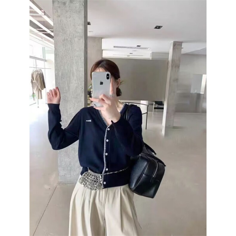 小香风羊绒开衫女2025秋冬新款羊毛衫宽松外套打底衫韩版外搭毛衣,男装T恤,星座506A
