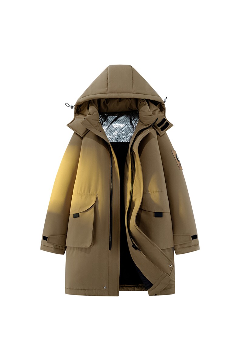 加厚加绒中长款棉服连帽登山情侣聚热保暖工装外套棉衣M2573p110,男装棉衣,电商D315