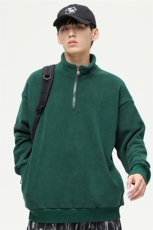 奥粒绒外套基础纯色休闲百搭立领套头卫衣男女同款EY3661-P80，女装短外套，电商B306
