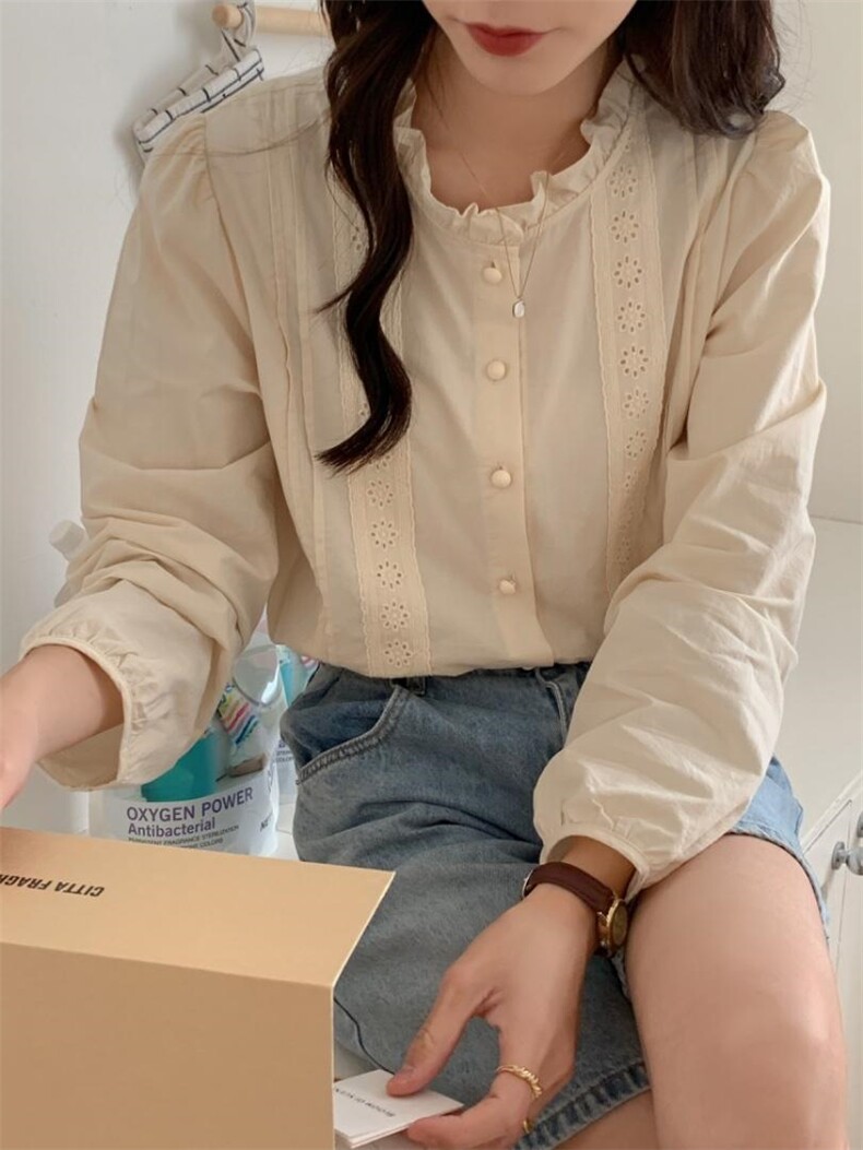 木耳边韩系立领小衫，其它，DAP