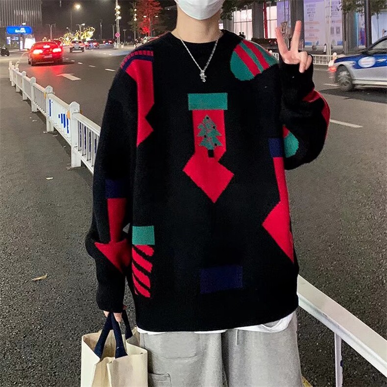 2023冬季新款圣诞风格潮流百搭男士毛衣MY92P40图片