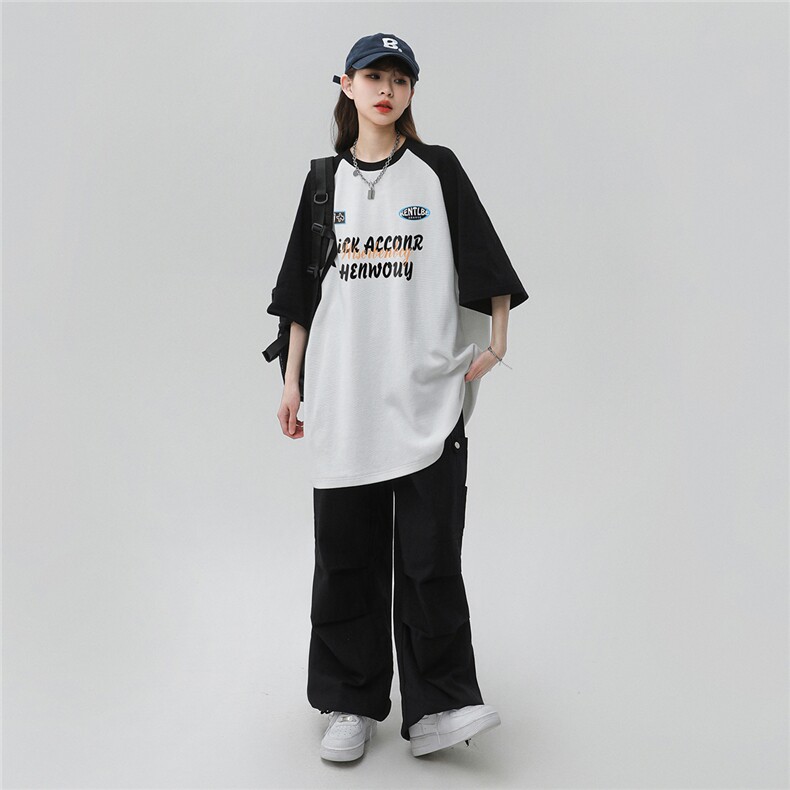 中性风23新款夏季时尚华夫格圆领字母印花短袖T恤DT364P45控68,男装T恤,A247A