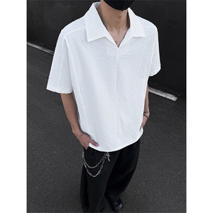 夏季新款男女同款短袖套头衬衣外套XZ102B-1-T2552P30图片