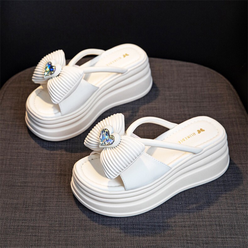 厚底拖鞋女2024新款夏季外穿时尚百搭沙滩鞋外出增高凉拖鞋，女鞋拖鞋，电商A223