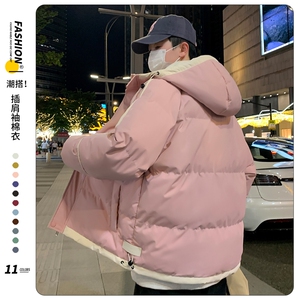 夜景 中性风情侣款棉衣2026冬季宽松加厚外套男 A436-3096-P80图片