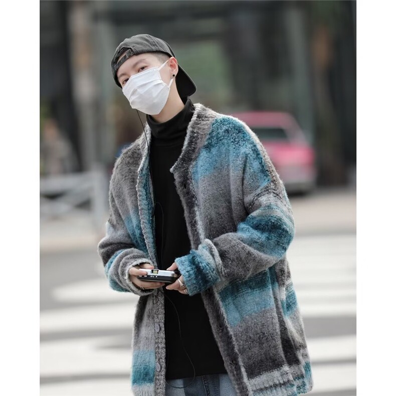 新款慵懒风复古毛衣外套女设计感开衫秋M8866P68,男装针织衫/毛衣,星座1116-2