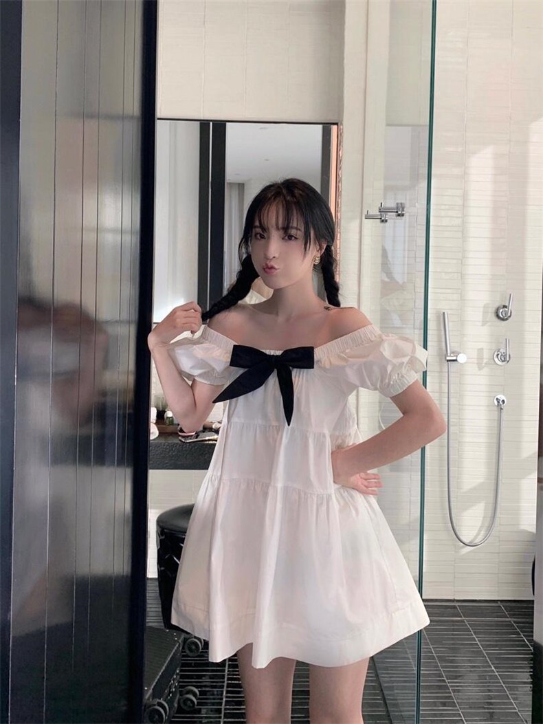 方领蝴蝶结公主裙,女装其它,喜午