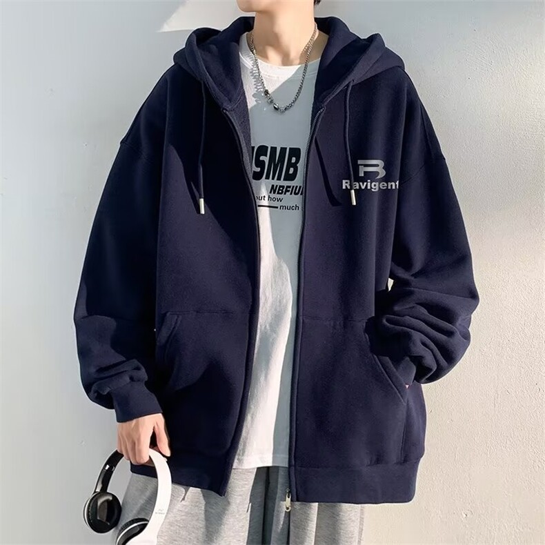 美式潮牌外套男春季连帽开衫卫衣,女装短外套,星座506A