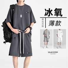 夏季舒适亲肤时尚两件套TZ11-特批70，男装休闲套装，星座718
