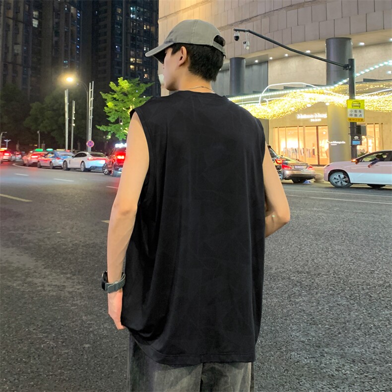 2024夏季新款港风外景大码冰丝无袖背心M-5XHT24413-特P25,男装背心/马甲,电商A022