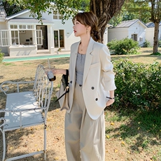 白色西装外套女设计感小众2025秋季新款西服女可盐可甜休闲小西装，女装西装，浙宝069