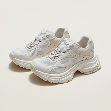 梦特娇厚底老爹夏新百搭圆头系带时尚舒适休闲运动女鞋，女鞋休闲鞋，上品集物