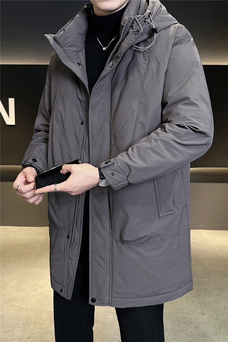 标50绒中长款男士羽绒服冬季2025新款风衣外套A313-9915-P275,男装风衣,电商A313