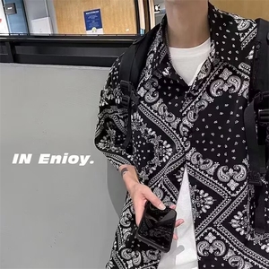 花衬衫男短袖夏季薄款卡通睡衣宽松夏威夷衬衣外套休闲上衣潮图片