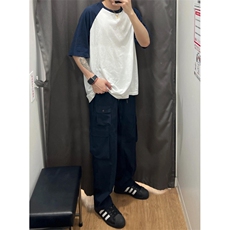 藏青色高腰休闲裤女夏季薄款设计感工装速干直筒长裤潮KD44，男装休闲裤，星座1116A（原606A-3）