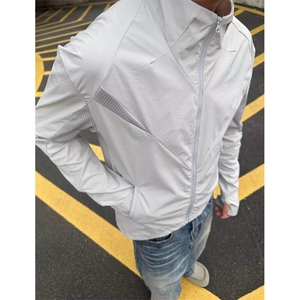 UPF50+网眼立领防晒衣男夏季轻薄冰丝速干外套户外透气运动骑行服图片