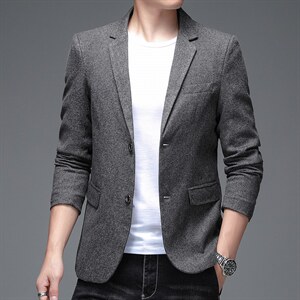2023春季中青年男士西服纯色商务休闲舒适薄款外套爸爸装上衣,男装西服,电商B212（原钱塘6029）
