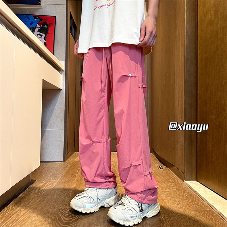XZ616夏季冰丝薄款铆钉伞兵裤工装裤休闲长裤TY2487特P35控68,男装工装外套,星座512A（原616）