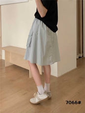 过膝工装裙百搭时尚潮流，女装半身裙，洛丽兰可