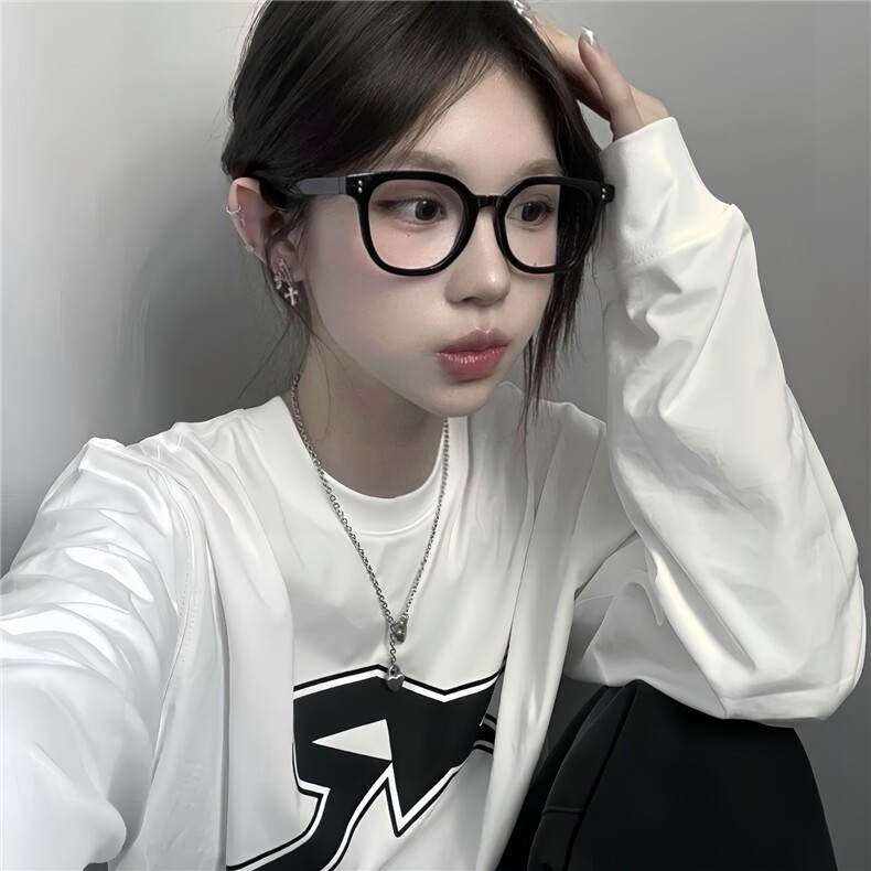 260G重磅纯棉长袖hiphop街舞old school小领重磅纯色打底长袖t桖图片