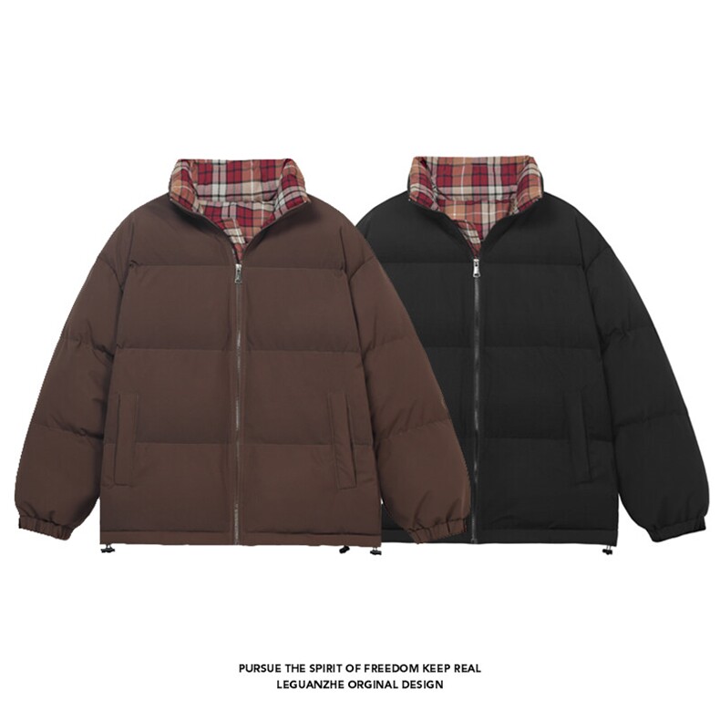 2024冬季新款港风白底大码立领棉衣M-5XHM241016-特P69-无控价，男装棉衣，电商A022