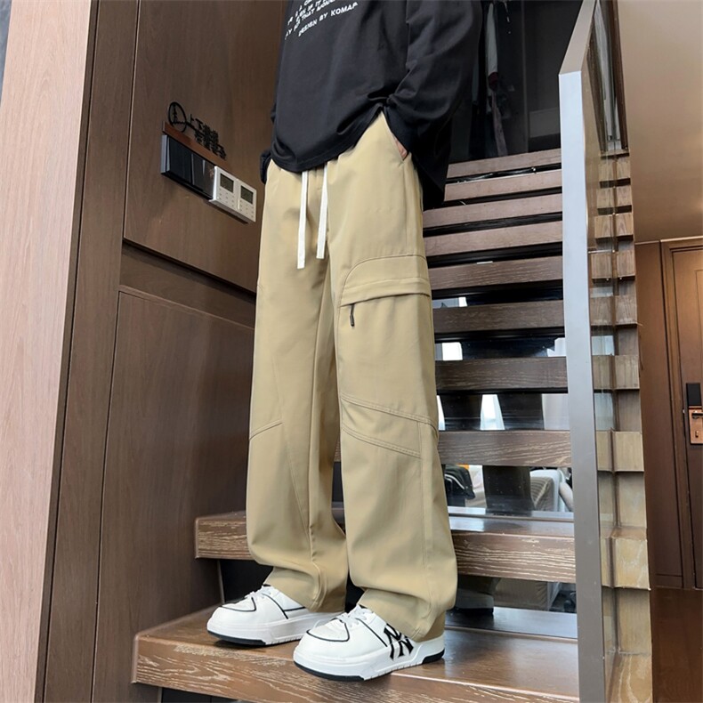 美式潮牌工装裤男士春季2026新款宽松直筒休闲运动长裤J8029-P45图片