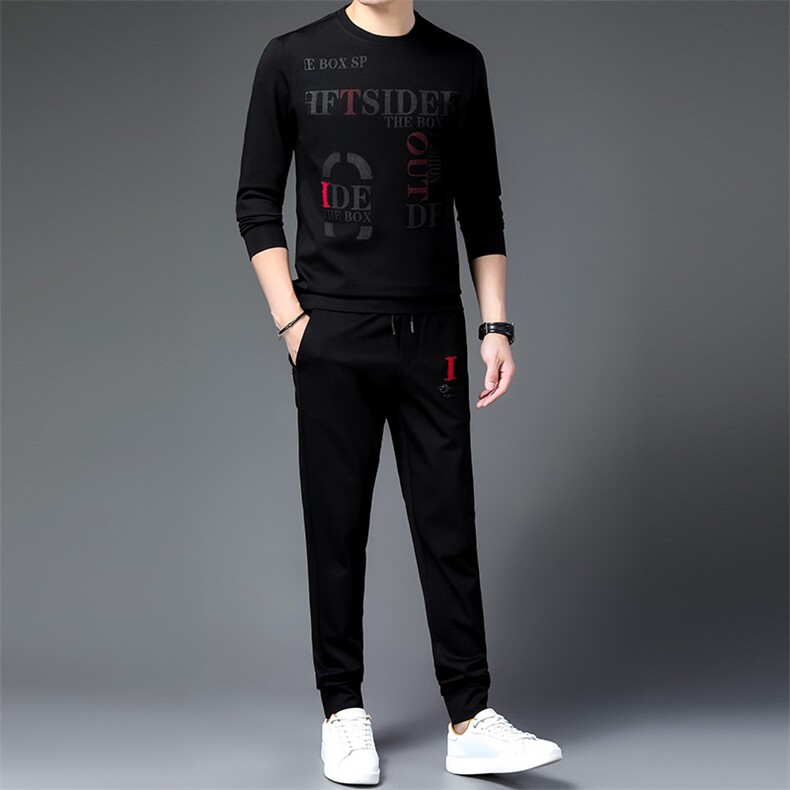 中年运动套装男春秋2023新款男士卫衣三件套中老年休闲运动服男装,男装休闲套装,电商B212（原钱塘6029）