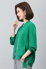 时尚休闲女装短外套显瘦百搭小开叉上衣，女装短外套，依恋蒂丝