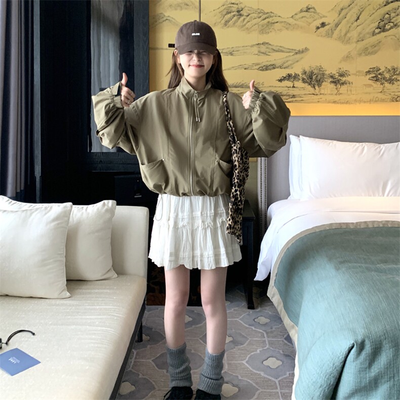 现货好数据休闲时尚宽松松弛感上衣夹克外套女182-8610P125K178图片