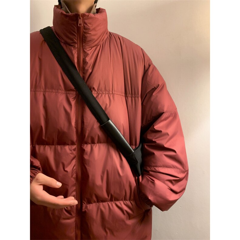 白鸭绒潮流光板抽绳立领羽绒服保暖外套Y5848-P140【特价】,男装羽绒服,电商A007