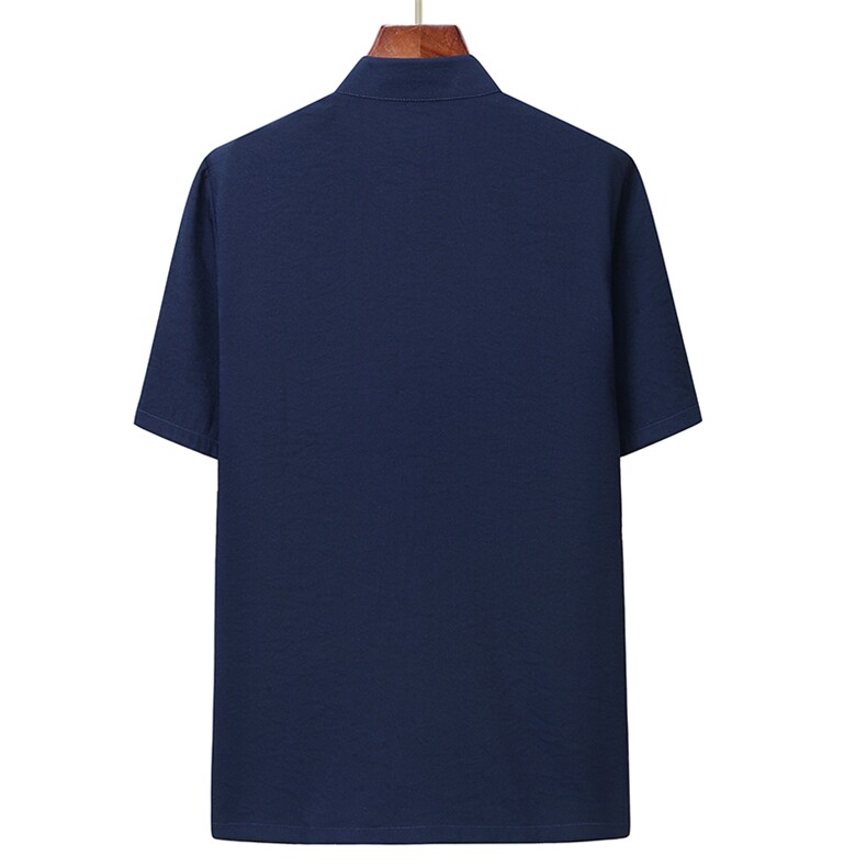 汉服男短袖唐装棉麻中老年男套装春夏爸爸装老人衣服YD91802-P135,男装民族服装,星座1105-3