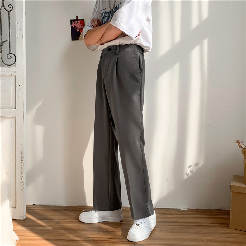 西裤男夏季薄款九分裤子中性休闲裤韩版潮流直筒西装裤X2090-p38，男装西服套装，星座1008-2