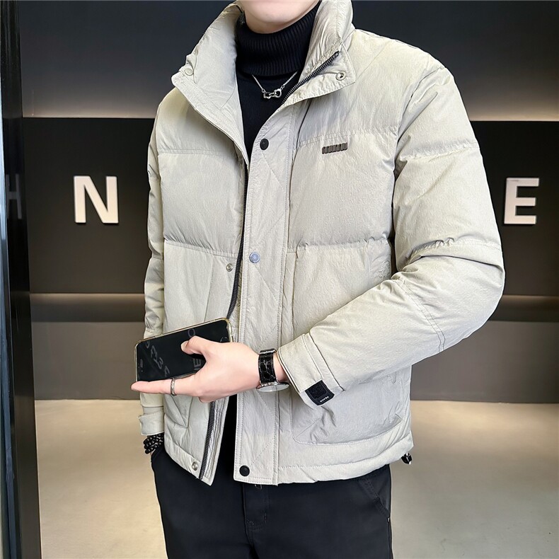 88578-L-4XL-P185标50绒店主风冬季特殊面料立领男士休闲羽绒服,男装羽绒服,电商B255